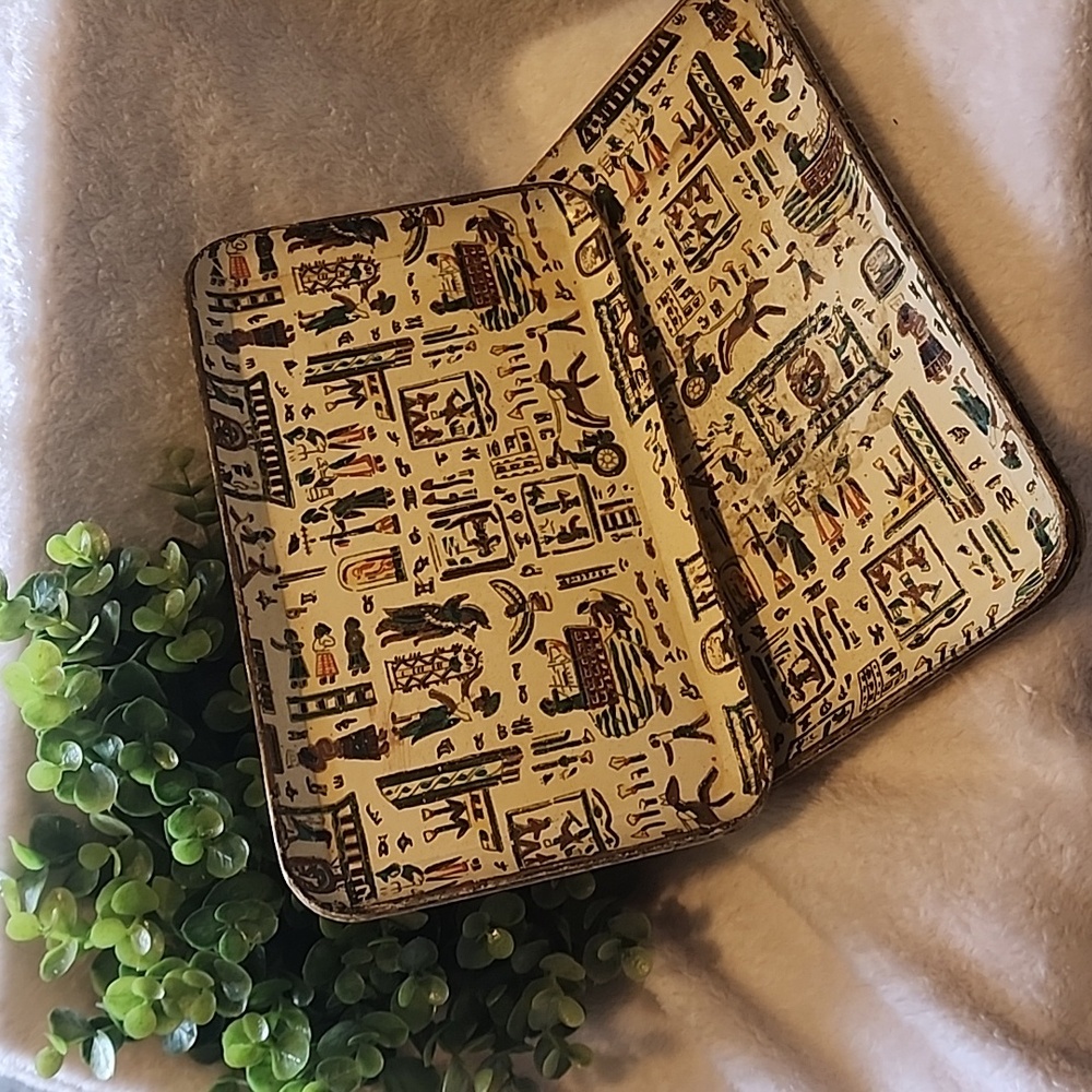 Vintage 1950s Egyptian Motif Appetizer Trays and/or Jewelry Trays